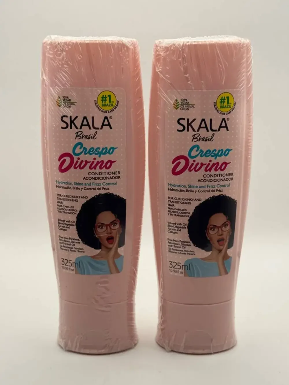 Skala Crespo Divino Conditioner Curly Hair 325ml Each Lot of 2 Vegan New Brazil